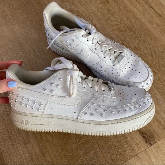 Nike Star Air Force 1: white star studded, women’s size 9 - Picture 1 of 7